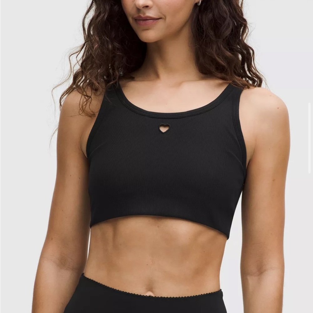 Nulu Ribbed Scoopneck Bra Heart